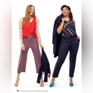 Cabi Carriage Trouser Pants Size 12 Navy Blue